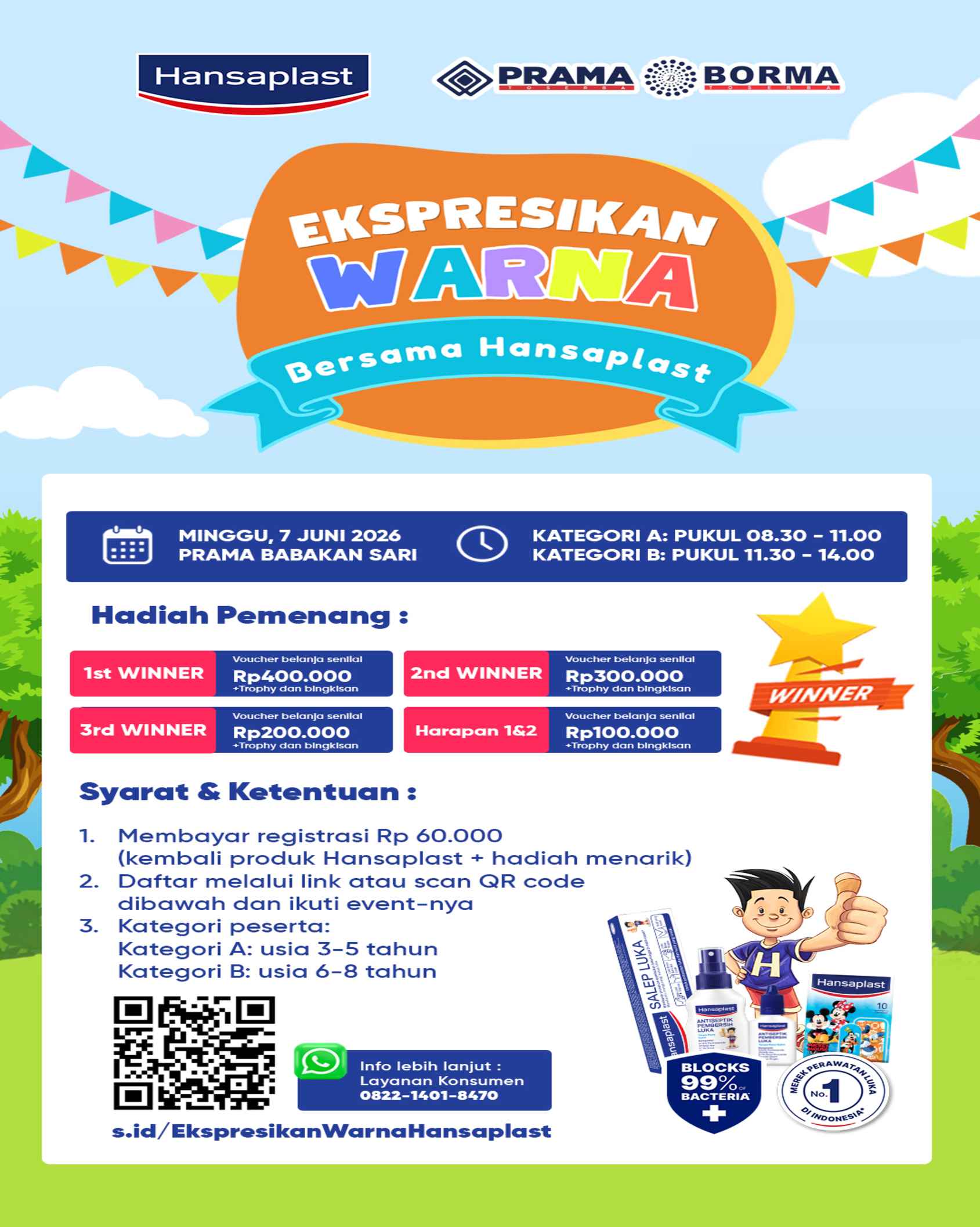 Lomba Mewarnai Ekspresikan Warna Hansaplast Prama Babakan Sari 7 Juni 2026