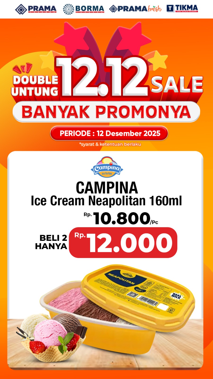 Promo PROMO 12.12 Beli 2 Harga Spesial