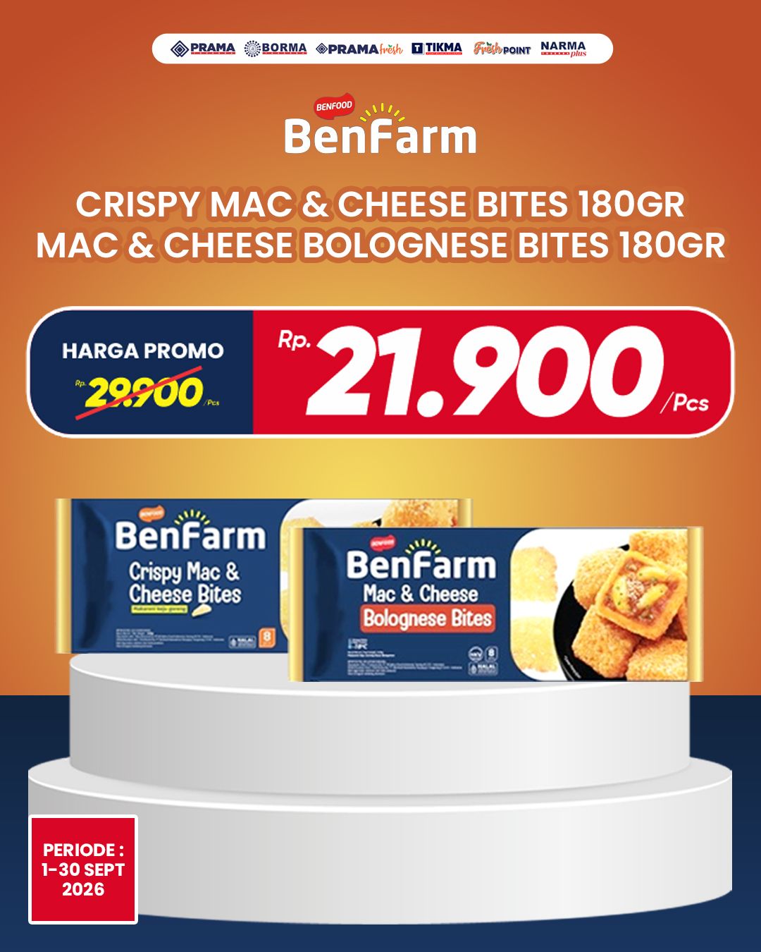 Promo CRISPY MAC & CHEESE BITES, MAC & CHEESE BOLOGNESE BITES 180GR